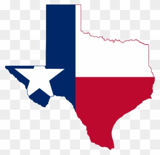 Texas Star Clip Art - Flag Map Of Texas - Png Download