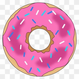 Pink Donut - Donut With Sprinkles Clipart - Png Download