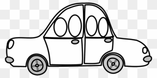 Free Vector Graphic - Car Cartoon Black And White Png Clipart