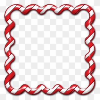 Candy Cane Heart Clipart - Candy Cane Border Png Transparent Png