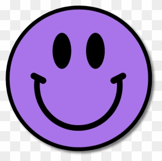 Purple Happy Face Clipart - Purple Smiley Face Clipart - Png Download