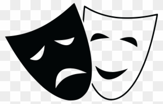 Free Clipart Of Theater Masks - Comedy And Tragedy Masks - Png Download