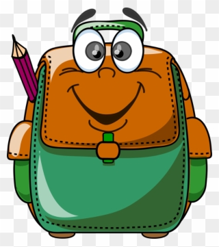 Bag Clipart Clip Art School - Funny School Bag Clipart - Png Download