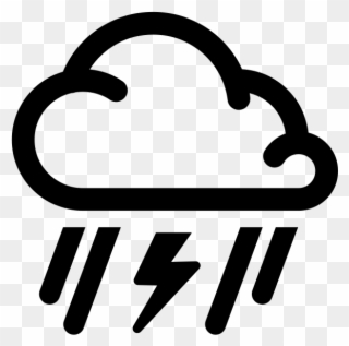 Simple Weather Icons2 Mixed Rain And Thunderstorms - Weather Icons Vector Png Clipart