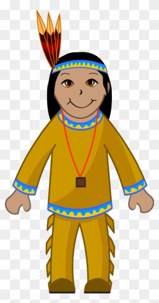 Clip Art Of An American Indian - Indian Clipart - Png Download