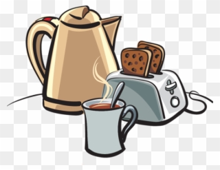 Breakfast Foods Clip Art - Tea And Toast Cartoon - Png Download