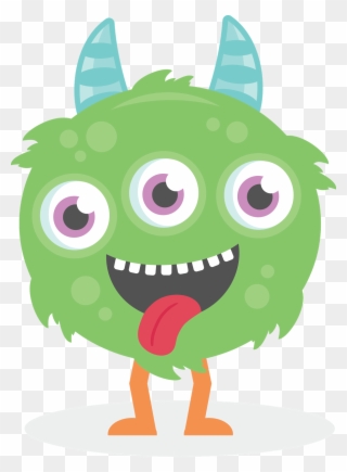 Fluffy Clipart Halloween Monster - Cute Monster Png Transparent Png