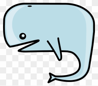 Cute Blue Whale Clip Art Images Pictures - Cartoon Whale Transparent Background - Png Download