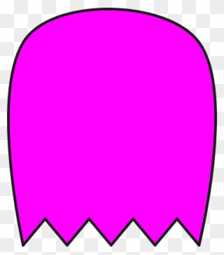 Pink Ghost Cliparts - Pink Pac Man Ghost - Png Download