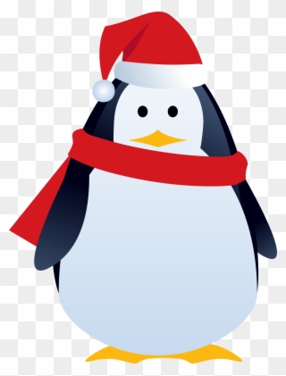 Christmas Pinguin Clipart - Christmas Penguin Clipart - Png Download