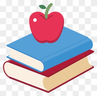 Book Apple Clip Art - Apple And Books Png Transparent Png