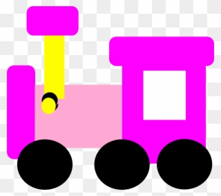 Pink Train At Clker - Pink Train Clip Art - Png Download