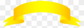 Ribbon Banner Clipart - Yellow Ribbon Banner Vector - Png Download
