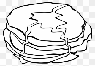 Breakfast Pancake Coloring Book Colouring Pages Fried - Pancake Cartoon Black And White Clipart