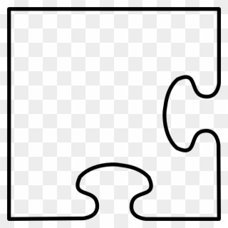 Jigsaw Puzzle Piece Clip Art - Corner Jigsaw Puzzle Piece - Png Download