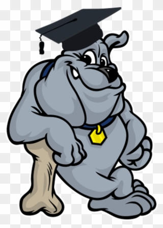 Bulldog With Graduation Cap Clipart - Png Download