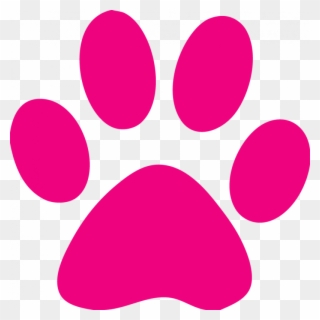 Clip Arts Related To - Pink Paw Print Clip Art - Png Download