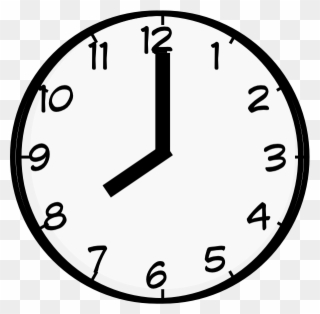 8 O Clock Clip Art - 8 Oclock - Png Download