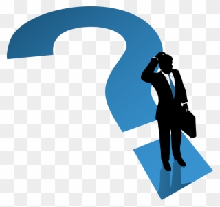 Graphic Black And White Library General Studies Mains - Business Man Question Mark Clipart