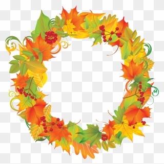 Fall Clip Art, Autumn Wreaths, Subway Art, Clipart - Fall Wreath Clipart Png Transparent Png