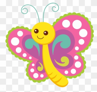 Clipart Cartoon Big Image - Cute Butterfly Clipart - Png Download