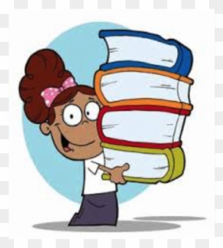 Please Donate Your Gently Used Books To The Hce Summer - Girl With Books Clipart - Png Download