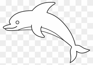 Dolphin Clipart, Outline, Pta, Line Art, Dolphins, - Dolphin Clip Art Black And White - Png Download