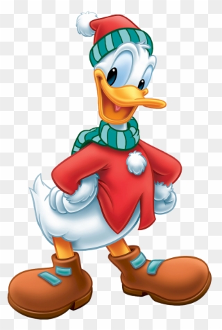 Clipart Sleeping Winter - Holiday Donald Duck, Disney Cardboard Cutout Standup - Png Download