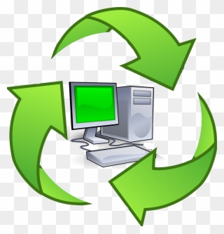 Re-computer - Earth Reduce Reuse Recycle Clipart