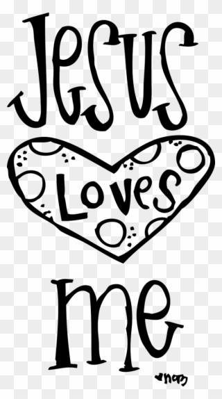 Snow Day Clip Art - Jesus Loves Me Coloring Bookmark - Png Download