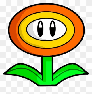 Mario Clipart Supe Power Pencil And In Color Mario - Mario Fire Flower Drawing - Png Download