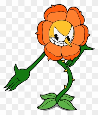 Cagney Carnation Cuphead Wiki Fandom Powered By - Cuphead Flower Boss Clipart