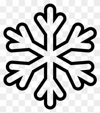Snowflake - Clipart - Outline - Snowflake Coloring Page - Png Download