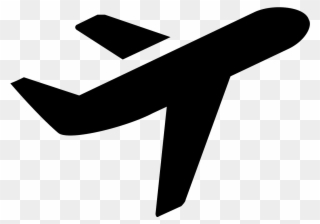 Air Travel - Airplane Clipart Black And White Icon - Png Download