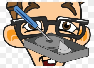 Laptop Hard Drive Repair - Internet Technician Cartoon Png Clipart