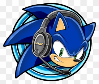 Sonic The Hedgehog With Headphones With Micfreetoedit - Sonic Gamer Clipart