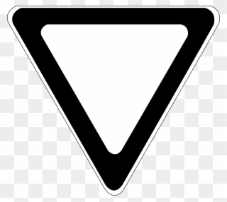 The First Figure, But There Are Two In The Second - Yield Sign Vector Clipart
