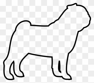 Pug Outline Drawing At - Outline Of A Pug Clipart