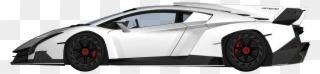 Laferrari Drawing Lamborghini Veneno Clip Art Transparent - Lamborghini Veneno Side View Drawing - Png Download