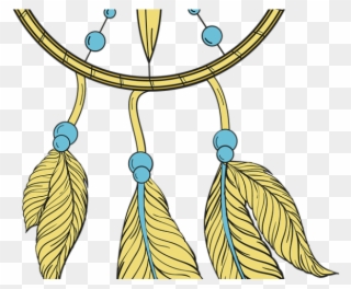 Jewellery Clipart Indian Princess - Simple Dream Catcher Drawing - Png Download