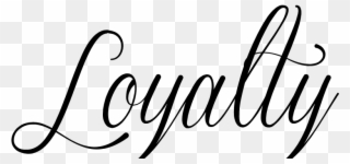 Cursive Drawing Cute - Loyalty In Cursive Font Clipart