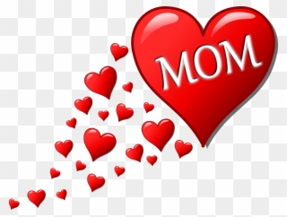 I Love You Mother Png Free Download - Hearts For Mother's Day Clipart