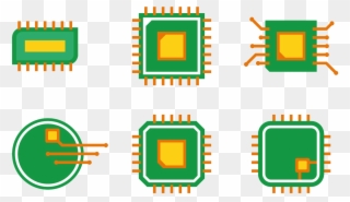 Circuit Cartoon Png - Micro Chips Vector Clipart