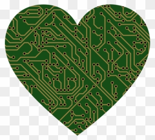 Printed Circuit Boards Electronic Circuit Electrical - Circuit Board Heart Png Clipart
