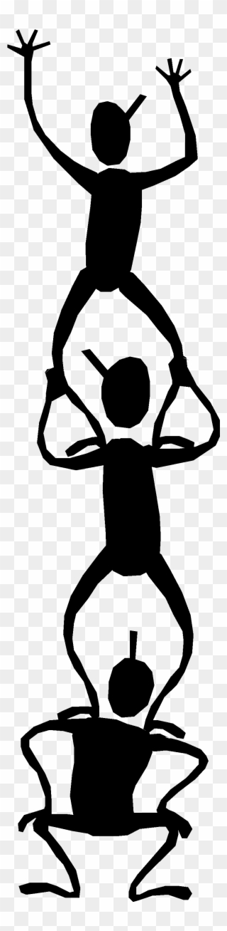 Support - Cartoon Standing On Shoulders Clipart