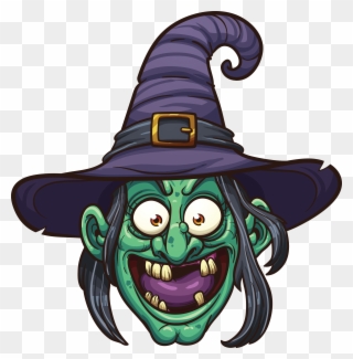 Witch Face Png - Halloween Witch Cartoon Face Clipart