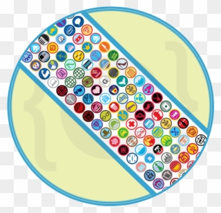 Matters Of Grey Foursquare Sash Badge - Foursquare Badges Clipart
