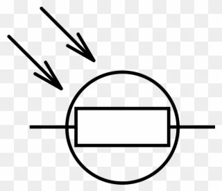 Light Dependent Resistor Symbol Clipart