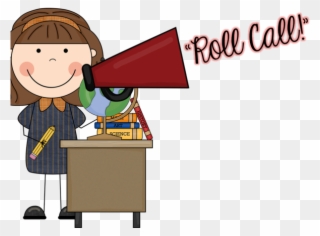 Hallway Clipart Roll Call - Teacher Taking Attendance Clipart - Png Download
