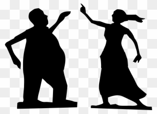 Dance Man Silhouette Woman Dancing - Fat Human Silhouette Png Clipart